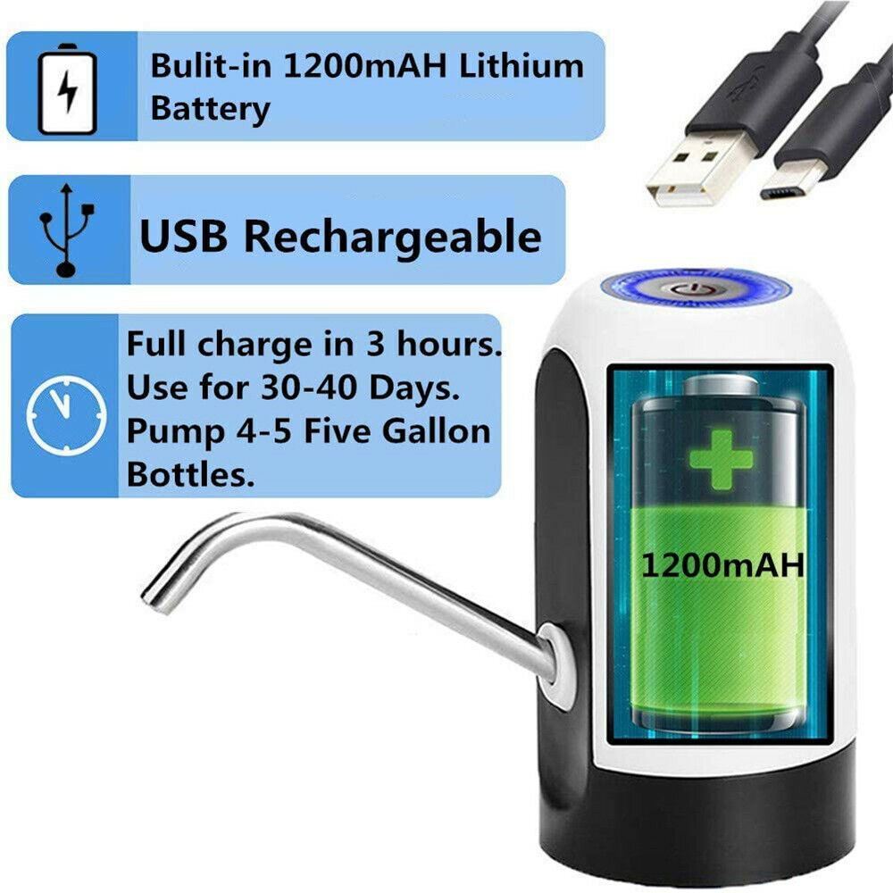 Rechargeable Water Pump Dispenser with USB Battery and One-Touch Operation