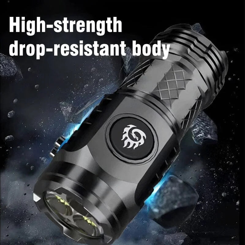 Three LED Rechargeable Flashlight with Five Modes and 656ft Range