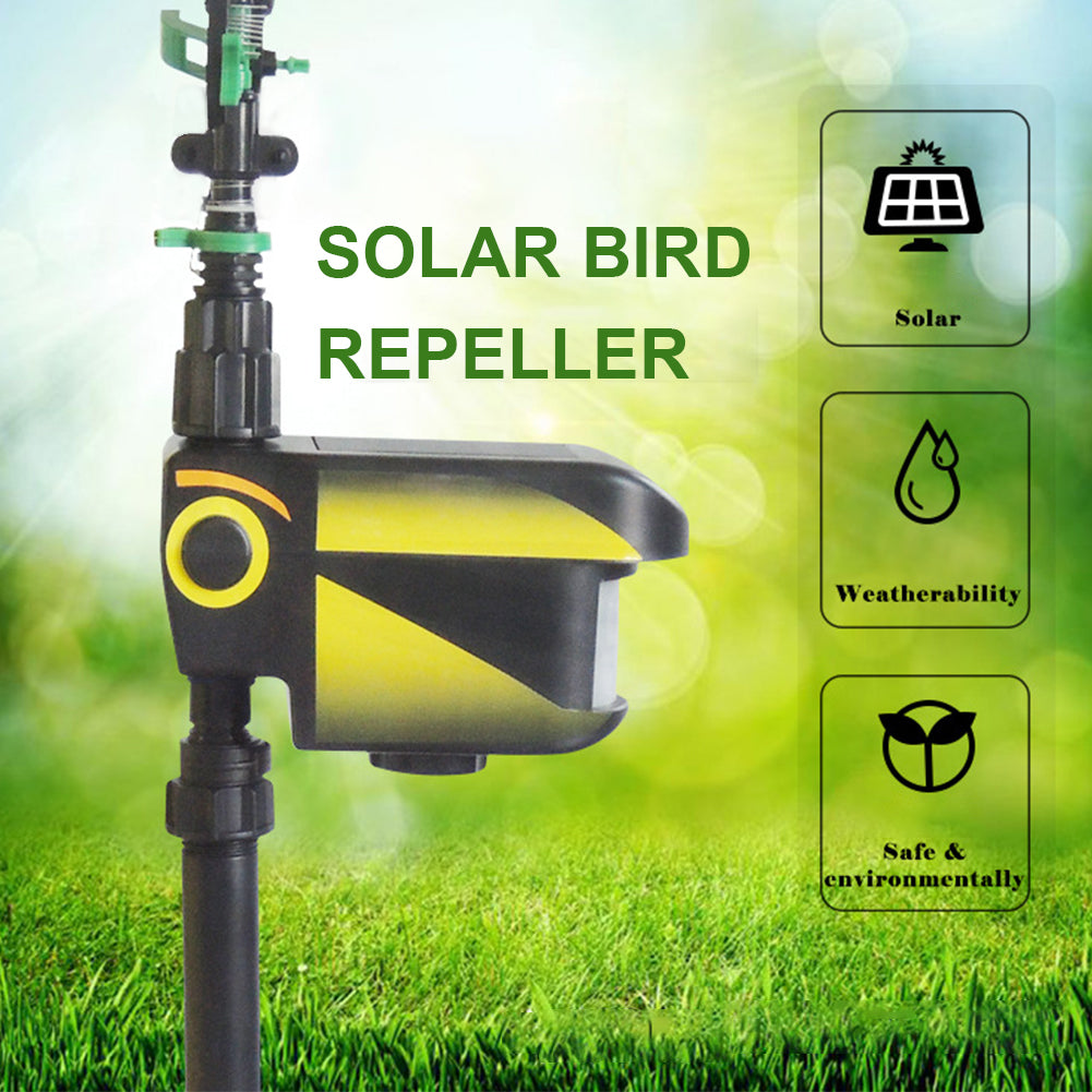 Solar Motion Sensor Sprinkler with 300 Degree Coverage and Adjustable Range for Garden Protection