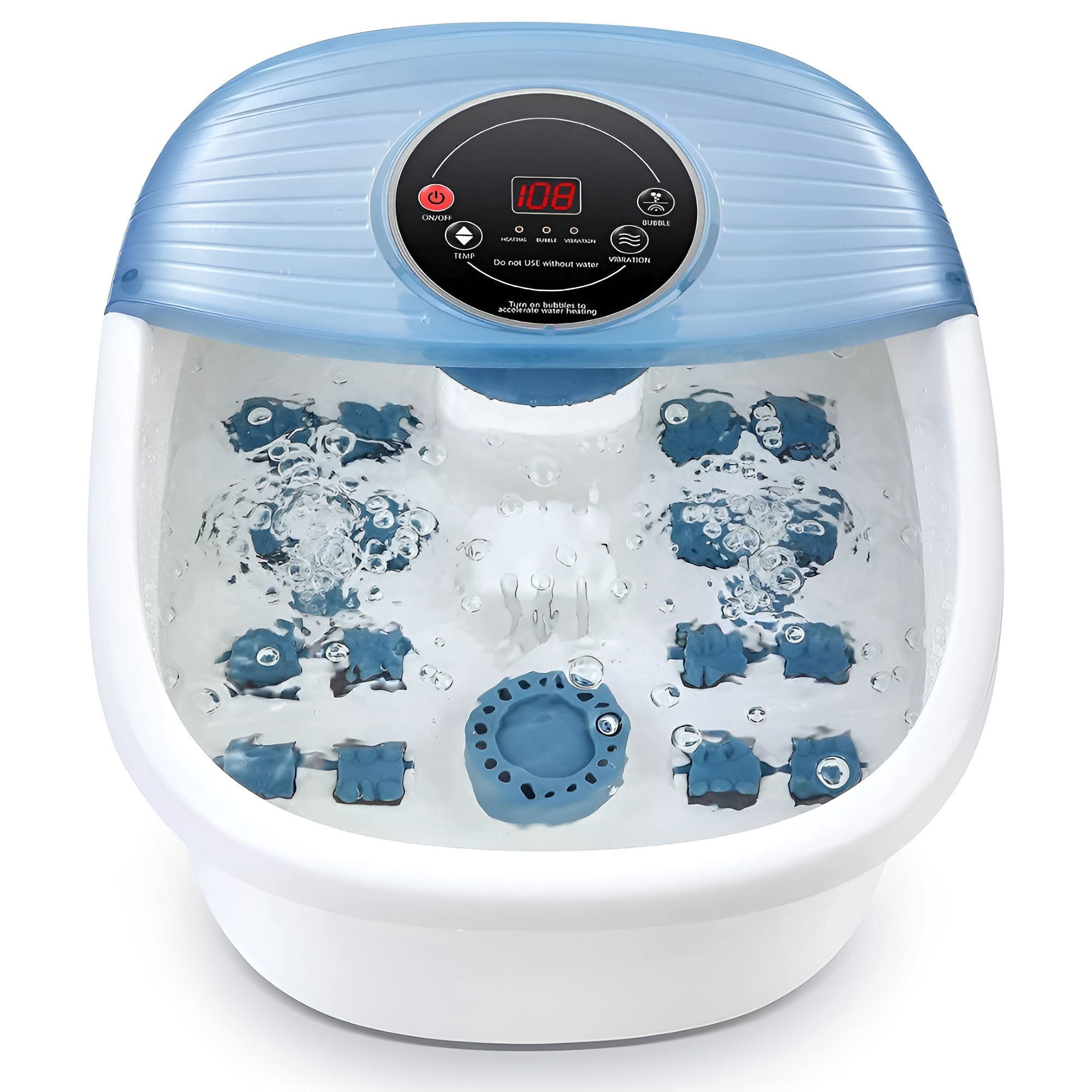 Foot Bath with Heating, Massage Rollers and Bubble Action