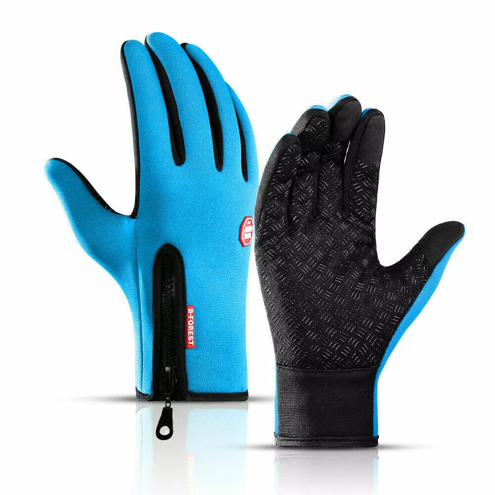 Touchscreen Winter Gloves with Silicone Palm Grip and Thermal Insulation, Waterproof