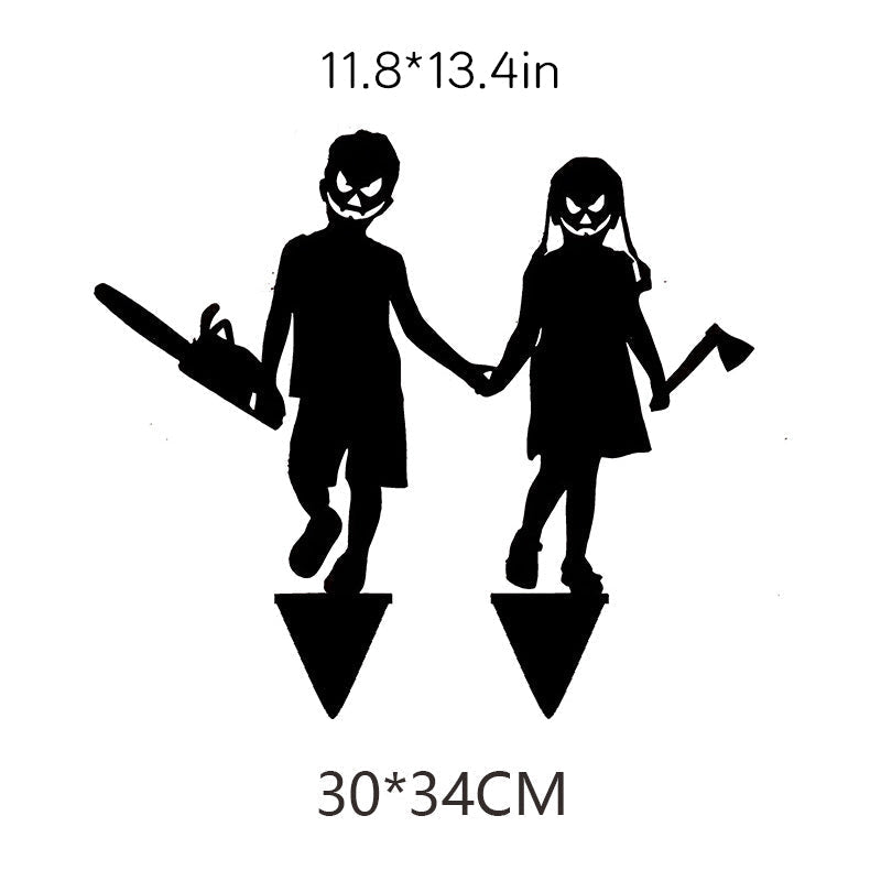 Metal Villain Shadow Caster Yard Stake for Halloween Displays All Vera Mart