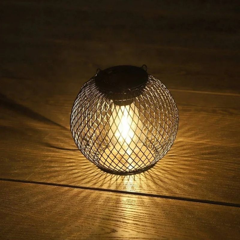 Solar Hanging Lantern with Automatic Light Sensor and 14-Hour Runtime, Warm 3000K LED