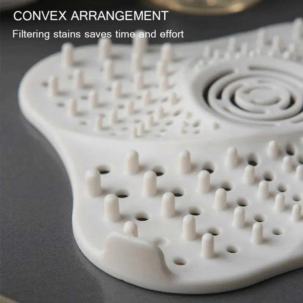 Spiral Drain Hair Catcher with TPR Rubber and Suction Cups