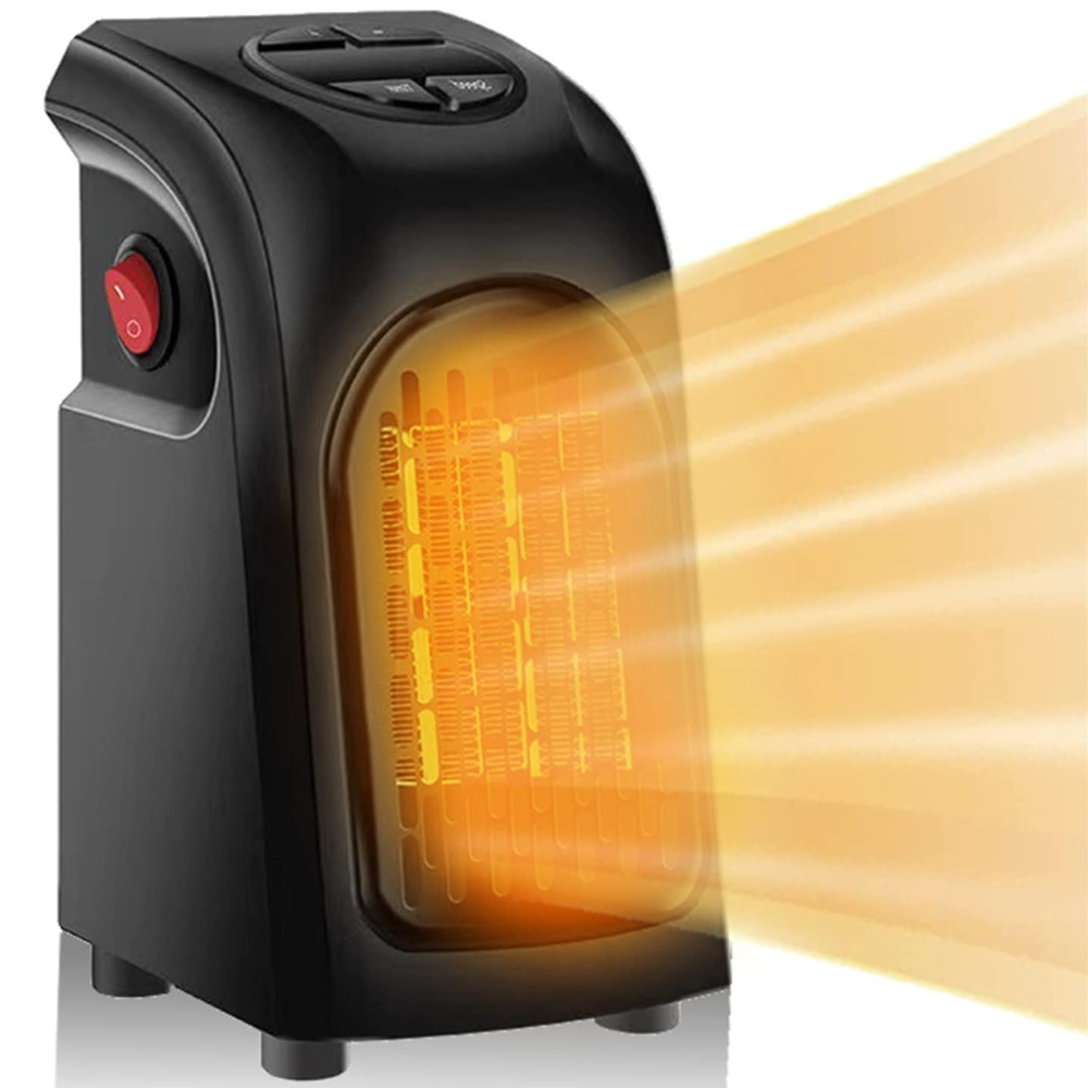 Ceramic Space Heater with Dual Speed and Programmable Timer, Wall or Desk Mount