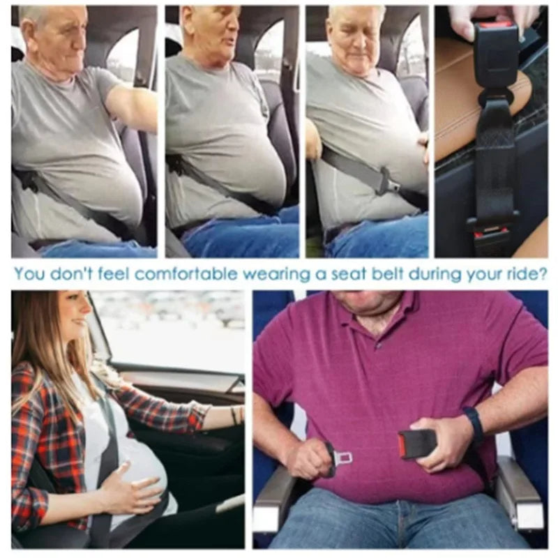 Seat Belt Extender with 14-Inch Extension and Metal ABS Construction for Cars