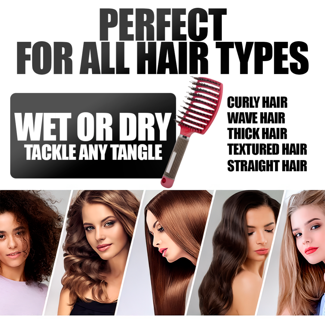 Hair Detangler Brush with Flexible Bristles for All Hair Types