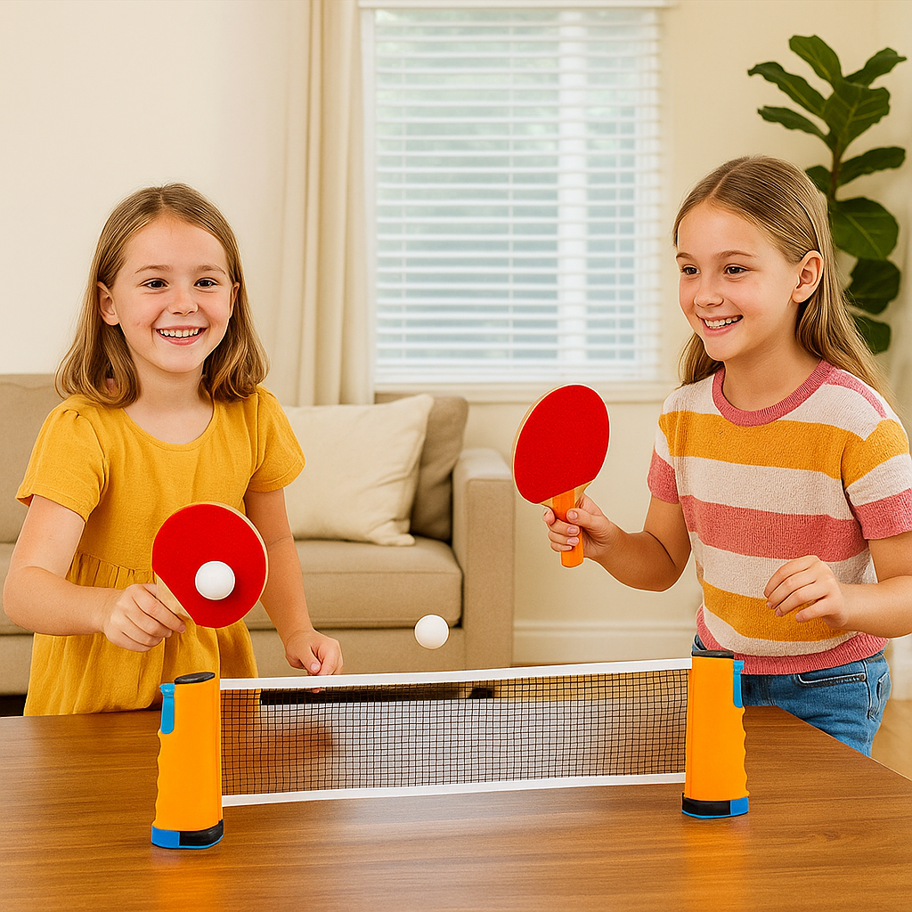 Portable Table Tennis Net with Clamp Attachment and Tension Adjustment, Foldable Design