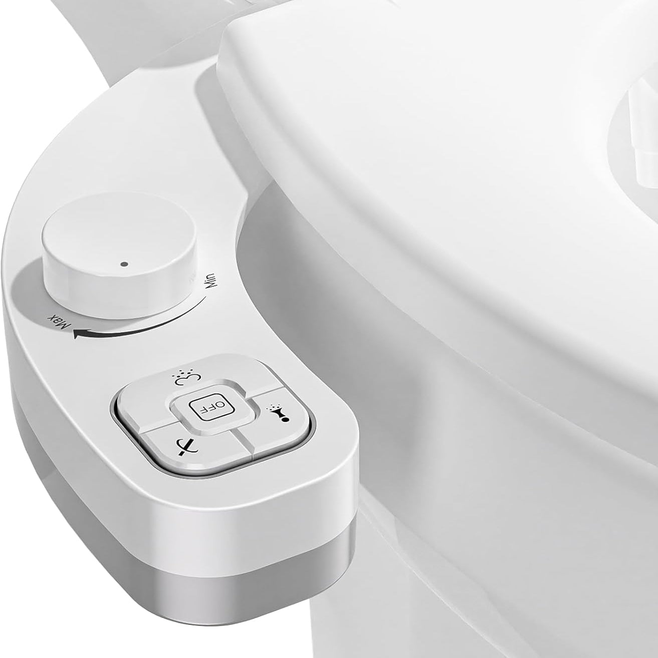 Dual Nozzle Bidet Attachment with Adjustable Pressure and Self-Cleaning System