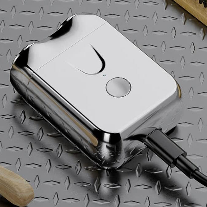 Rotary Electric Shaver with Dual Floating Heads and Wet Dry Use