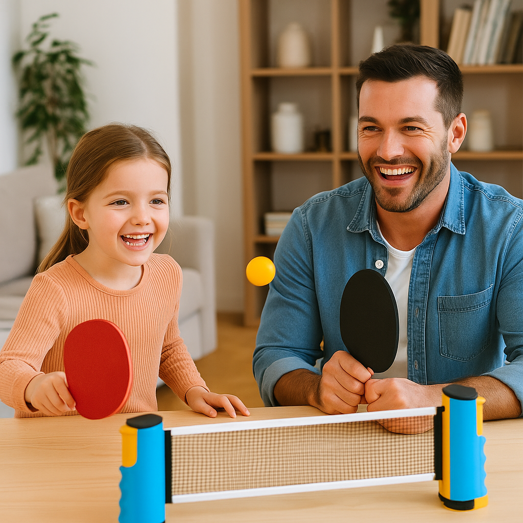 Portable Table Tennis Net with Tension Clamps and Collapsible Frame