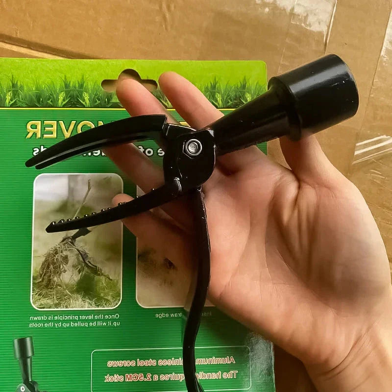 Standing Weed Puller with Foot Pedal and Detachable Handle, Stainless Steel