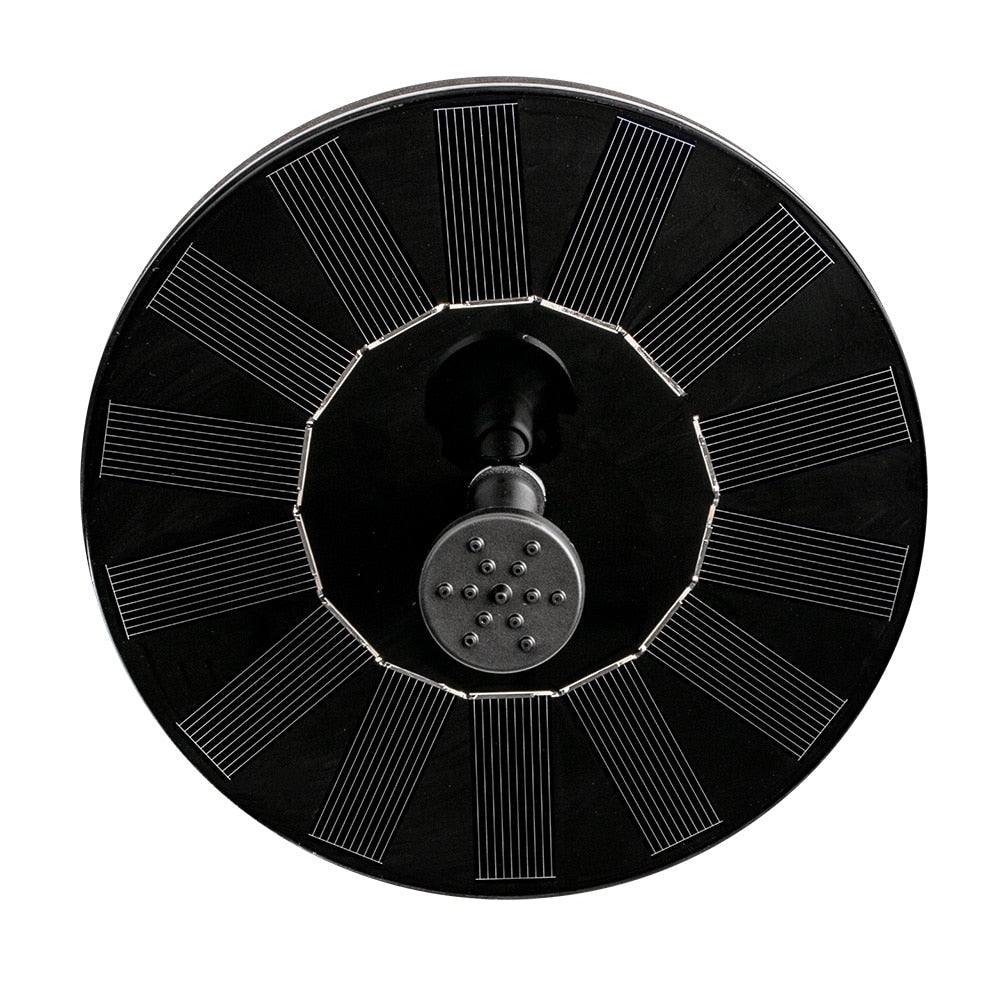 Floating Solar Fountain Pump with Interchangeable Spray Heads for Ponds and Birdbaths