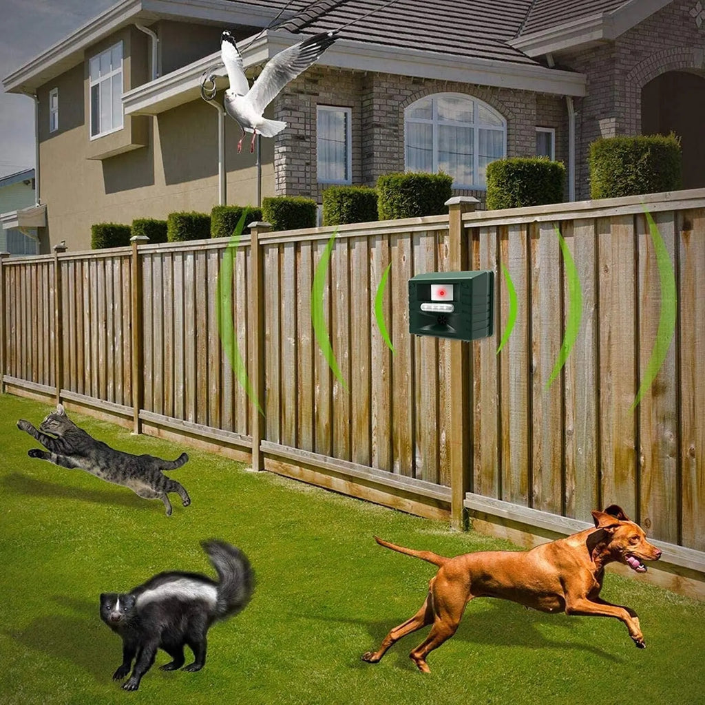 Solar Powered Motion Activated Bird Deterrent with Flashing Light