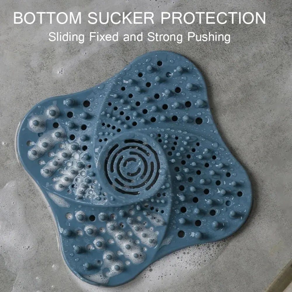 Spiral Drain Hair Catcher with TPR Rubber and Suction Cups