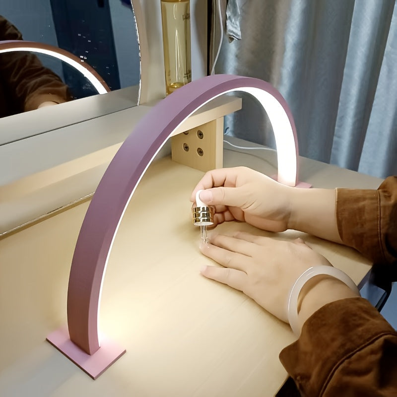 LED Arc Desk Lamp with Dimmable Brightness and Color Temperature, Flicker-Free