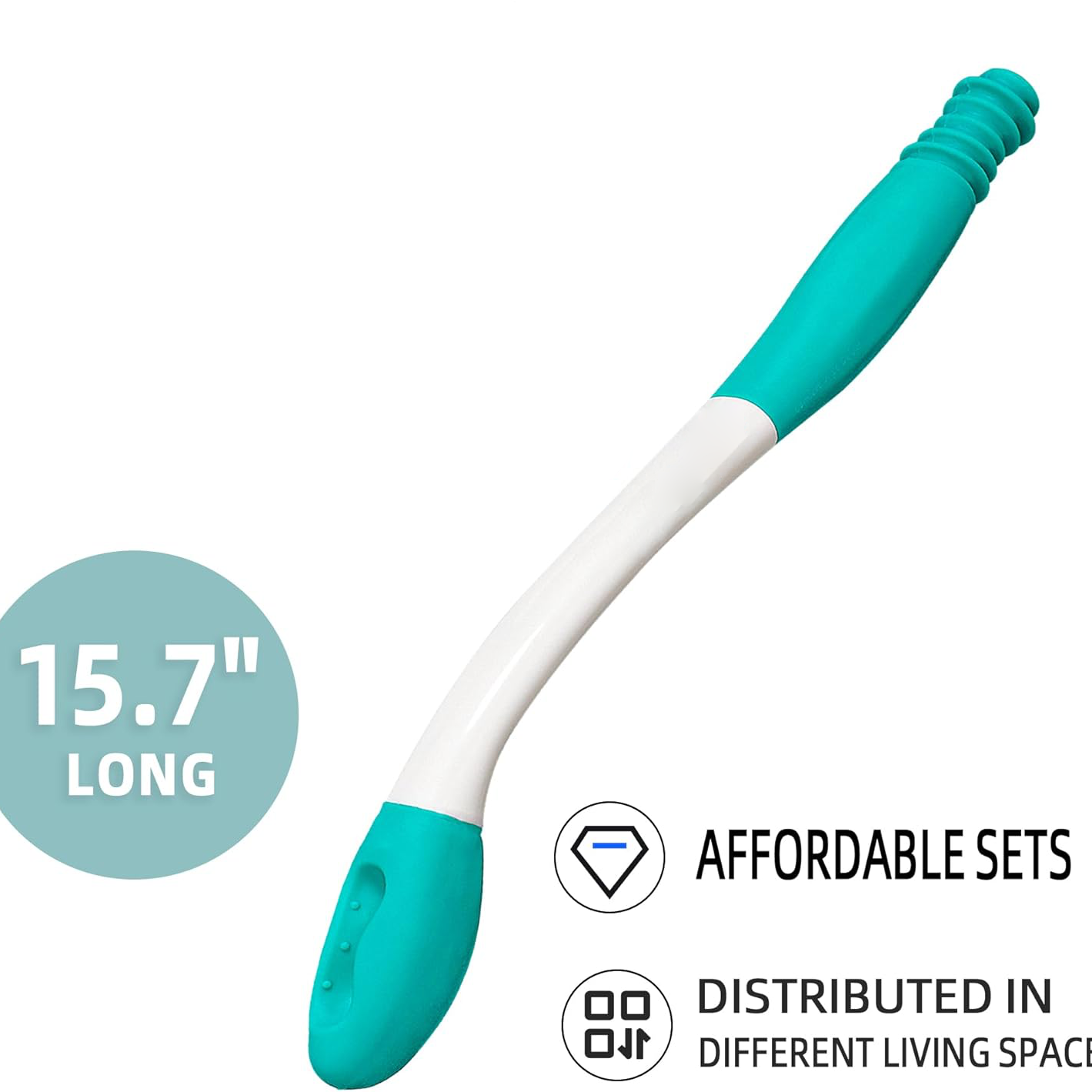 Long Handle Wiping Aid with Release Button and Cushioned Head, 2-Pack