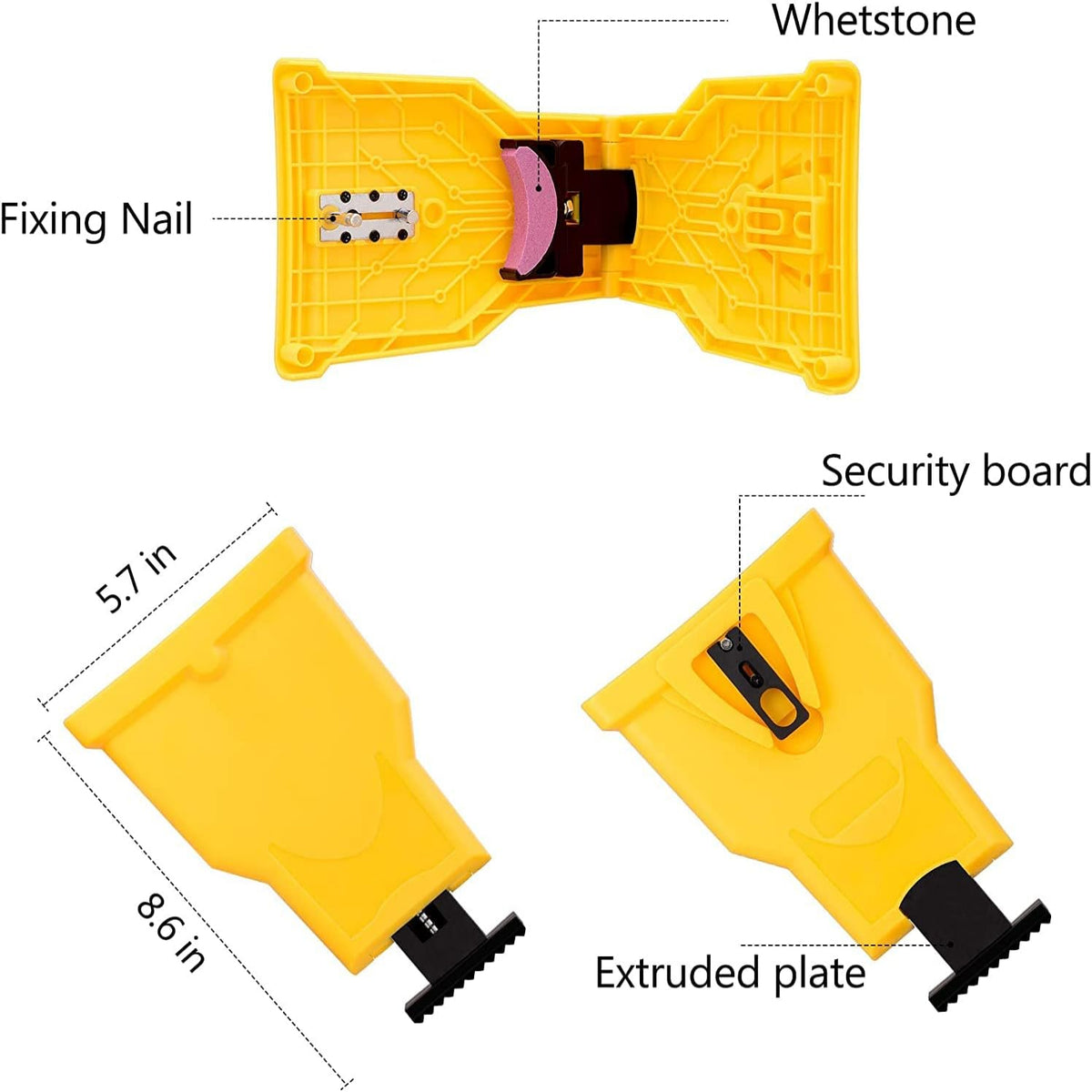 Portable Chainsaw Bar Sharpener with Adjustable Pin Spacing for 14-20in Bars