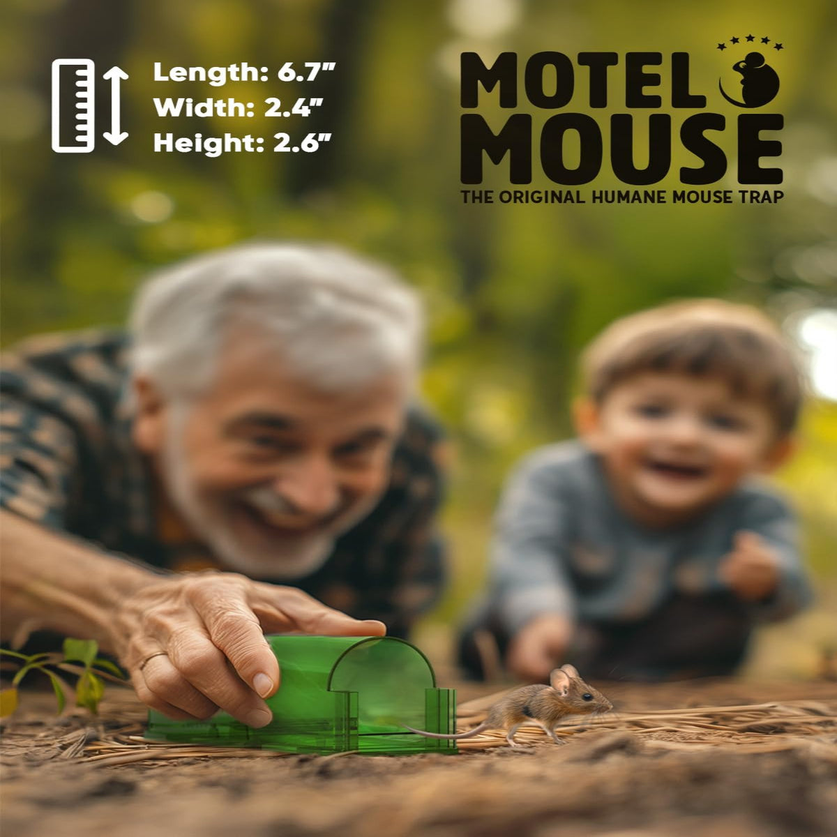 Live Mouse Trap with Clear Viewing Body and No-Touch Release, 4-Pack
