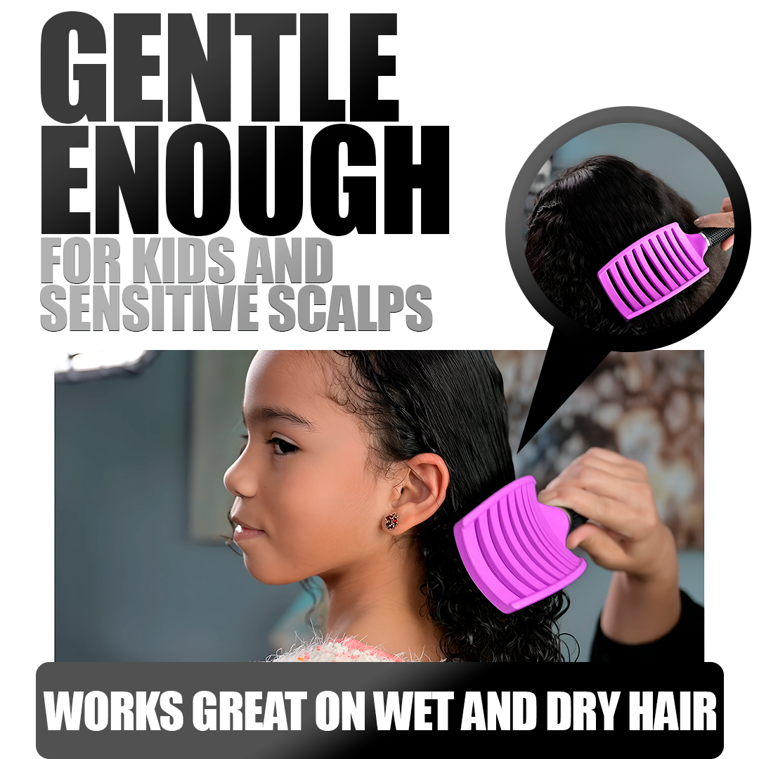 Hair Detangler Brush with Flexible Bristles for All Hair Types