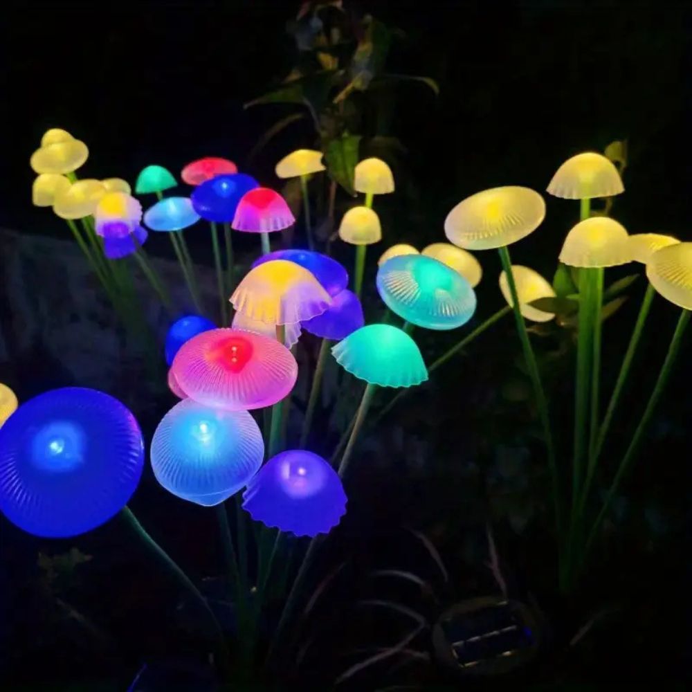 Solar Garden Light with Six LED Bulbs and Swaying Jellyfish Design, Multi Color Option