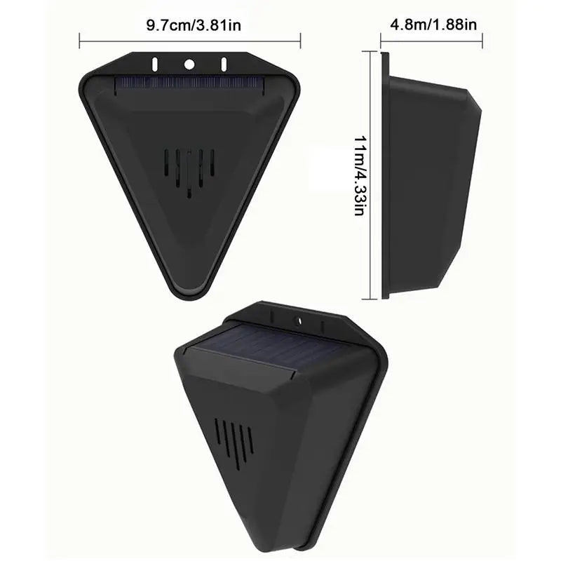 Solar Bird Repeller with 13 Predator Sounds and Automatic Day-Night Cycle