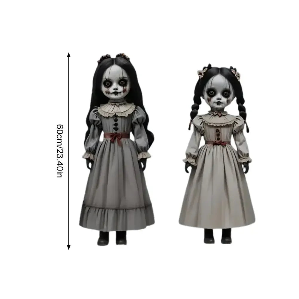Ghost Doll Yard Decoration Set with Ground Stakes and Weather Resistant Fabric