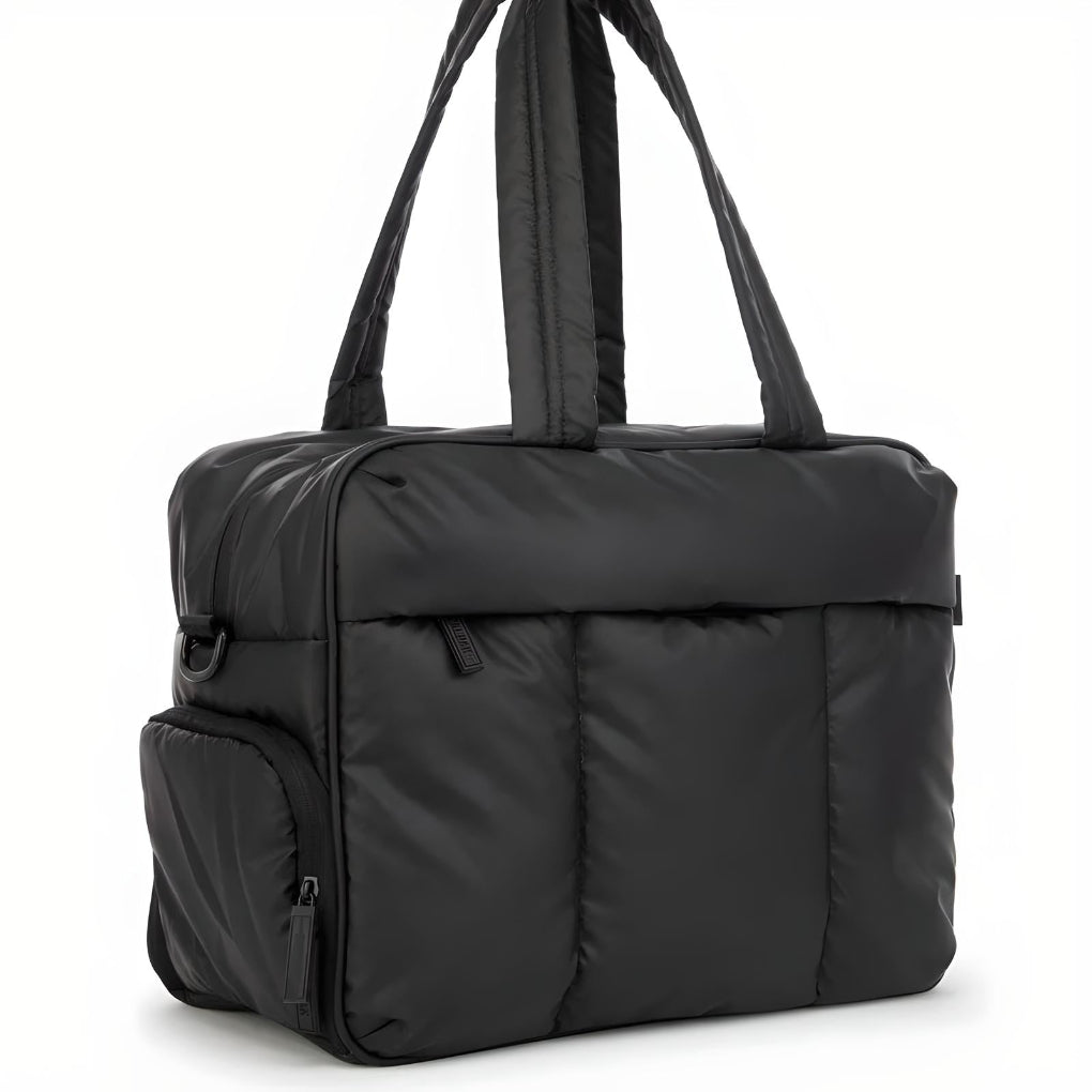 Quilted Duffle Bag with Padded Polyester Shell and Dual Carry Handles, 16 Inch