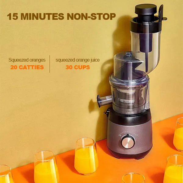 Cold Press Juicer with 90mm Feed Chute and Pulp Separation, DC Motor