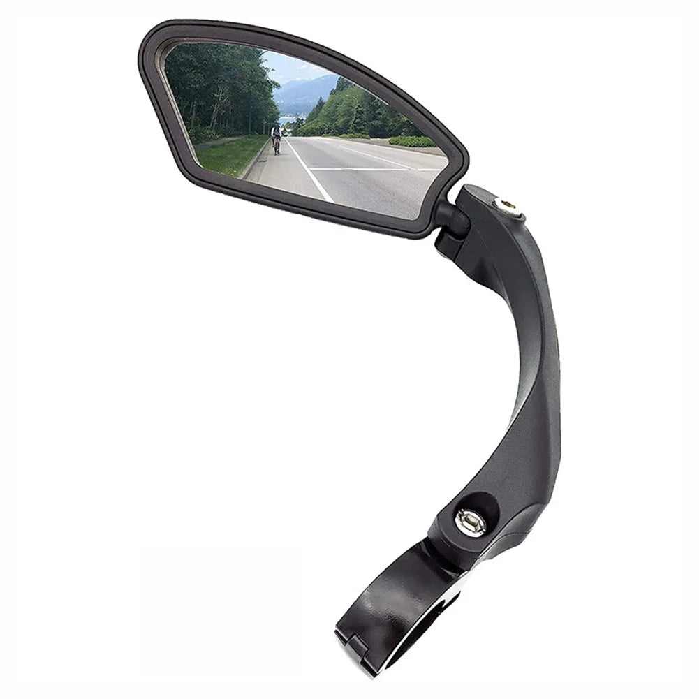 Handlebar Mirrors with 360 Degree Rotation and Flat Glass for Bikes and Scooters