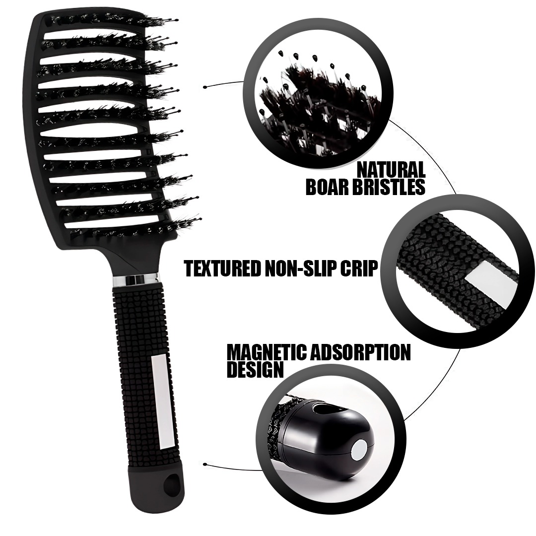 Hair Detangler Brush with Flexible Bristles for All Hair Types