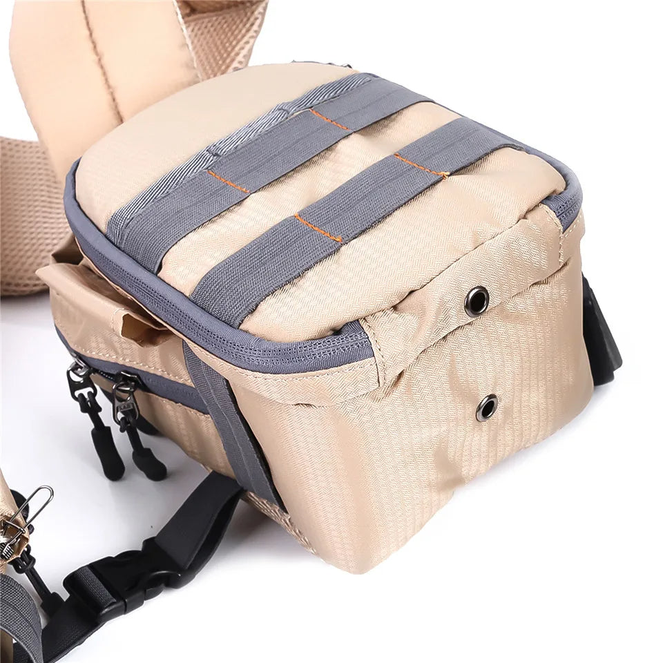Fishing Tackle Chest Bag with Tool Loops and Mesh Pockets