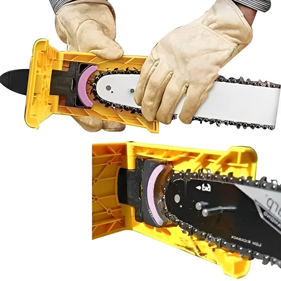 Portable Chainsaw Bar Sharpener with Adjustable Pin Spacing for 14-20in Bars