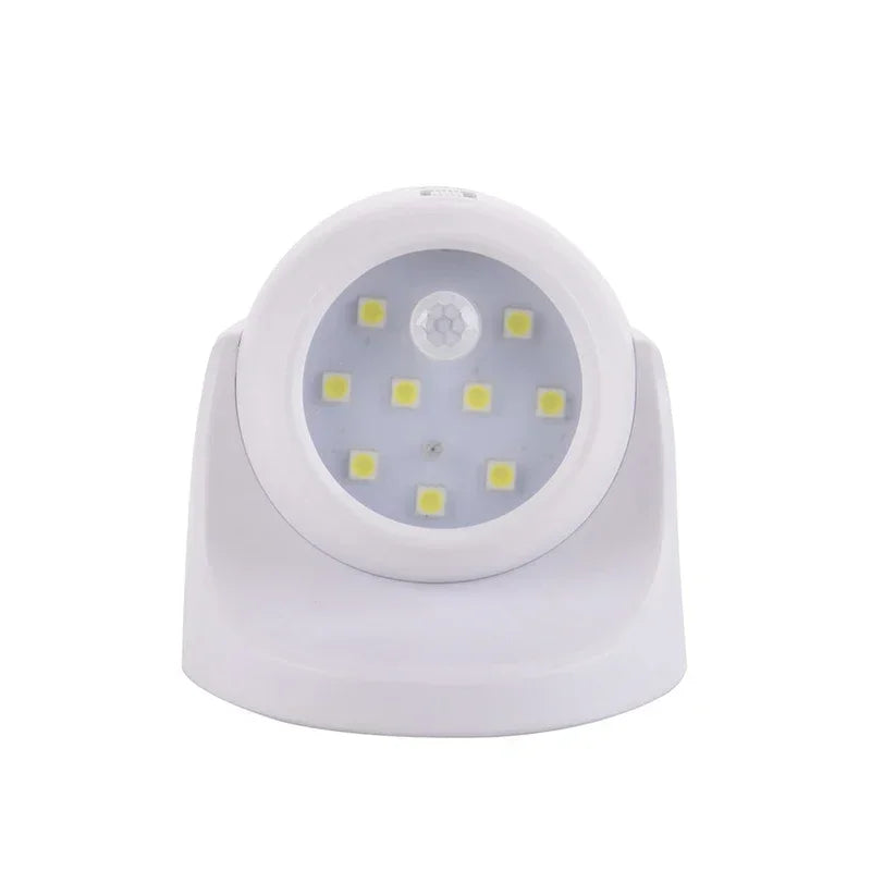 Motion Sensor Spotlight with 360° Rotatable Head and Battery Power