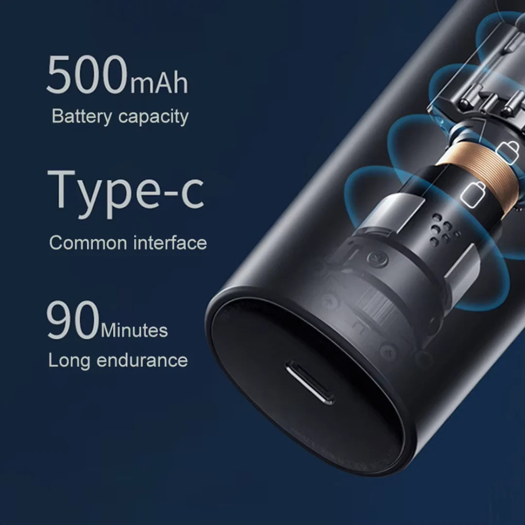 Rechargeable Nose and Ear Hair Trimmer with Spinning Blade Guard and Quiet Operation