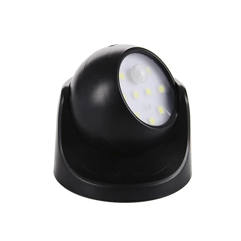 Motion Sensor Spotlight with 360° Rotatable Head and Battery Power