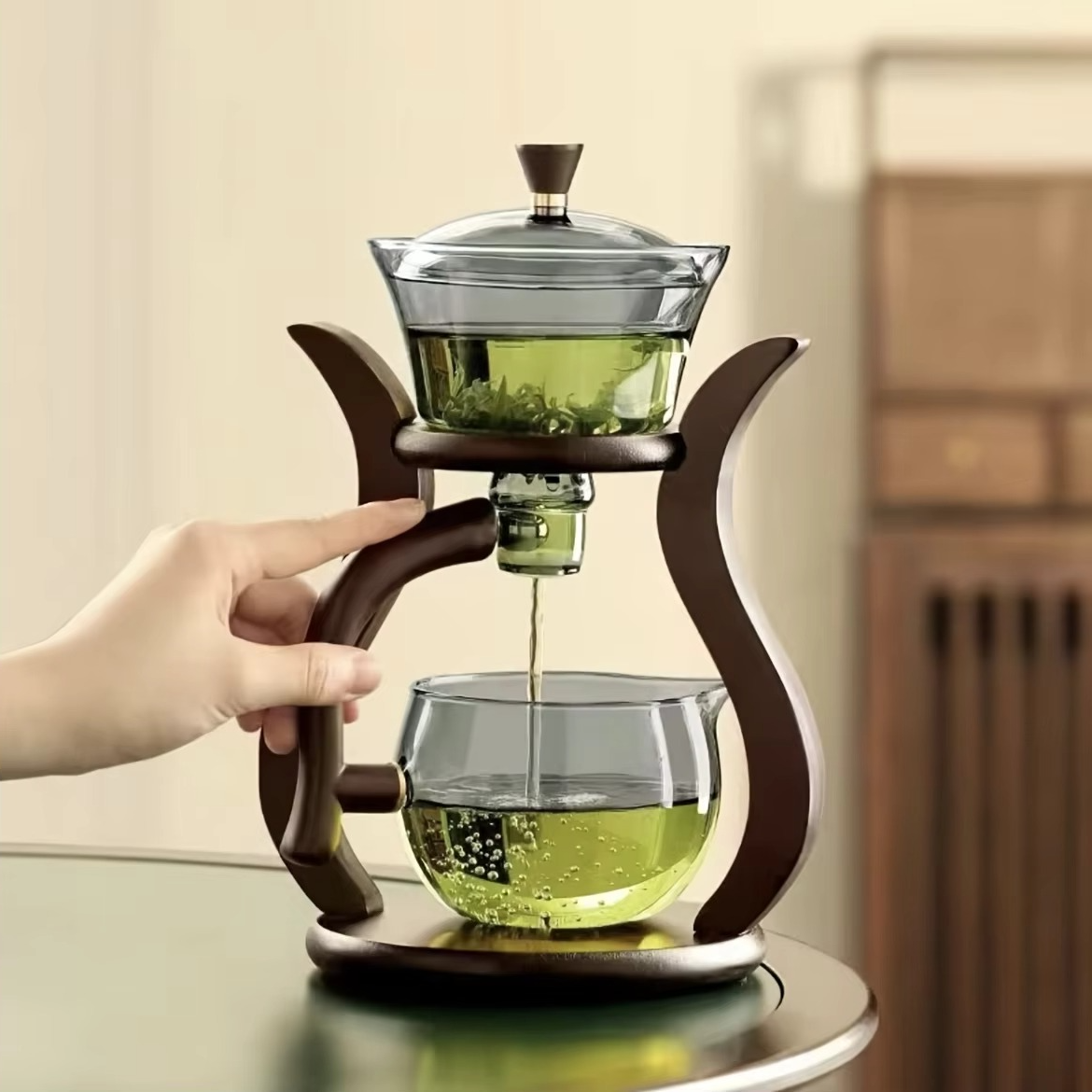 Magnetic Glass Drip Brewer with Tea Infuser, 20oz Capacity