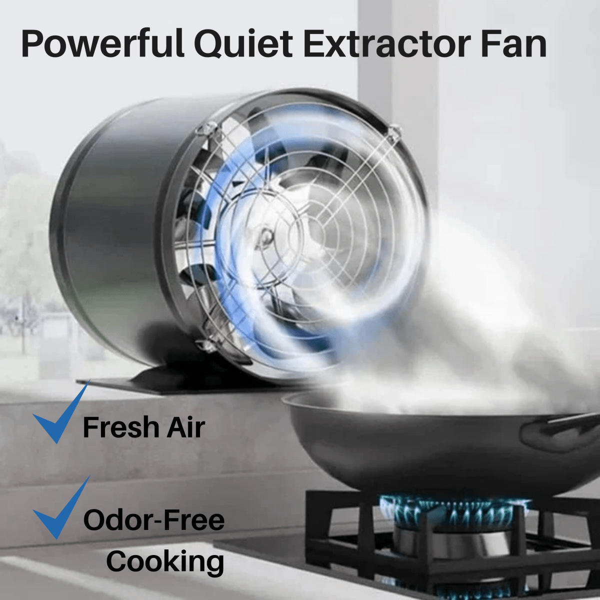 Quiet Bathroom Extractor Fan at 32 dB with ABS Housing in Black or White and 4 Sizes