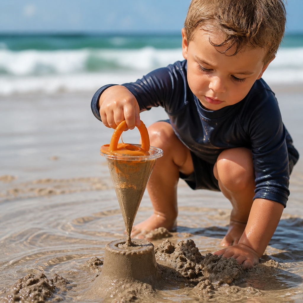 Sand Drawing Funnel Toy with Flow Control Handle for Kids