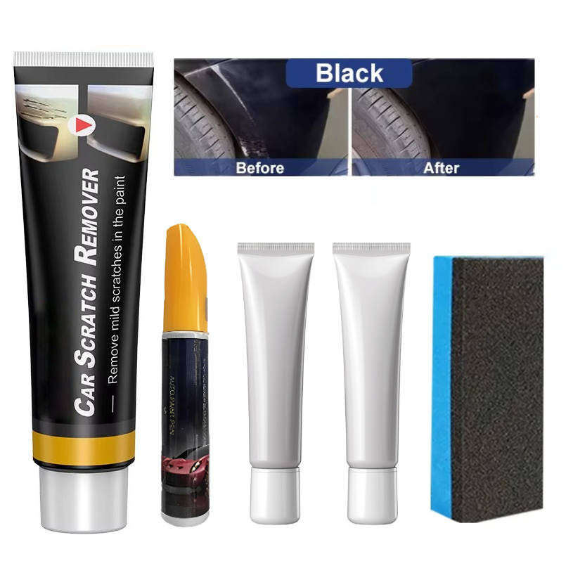 Automotive Scratch Repair Compound with Abrasive Filling System and Wax Protection