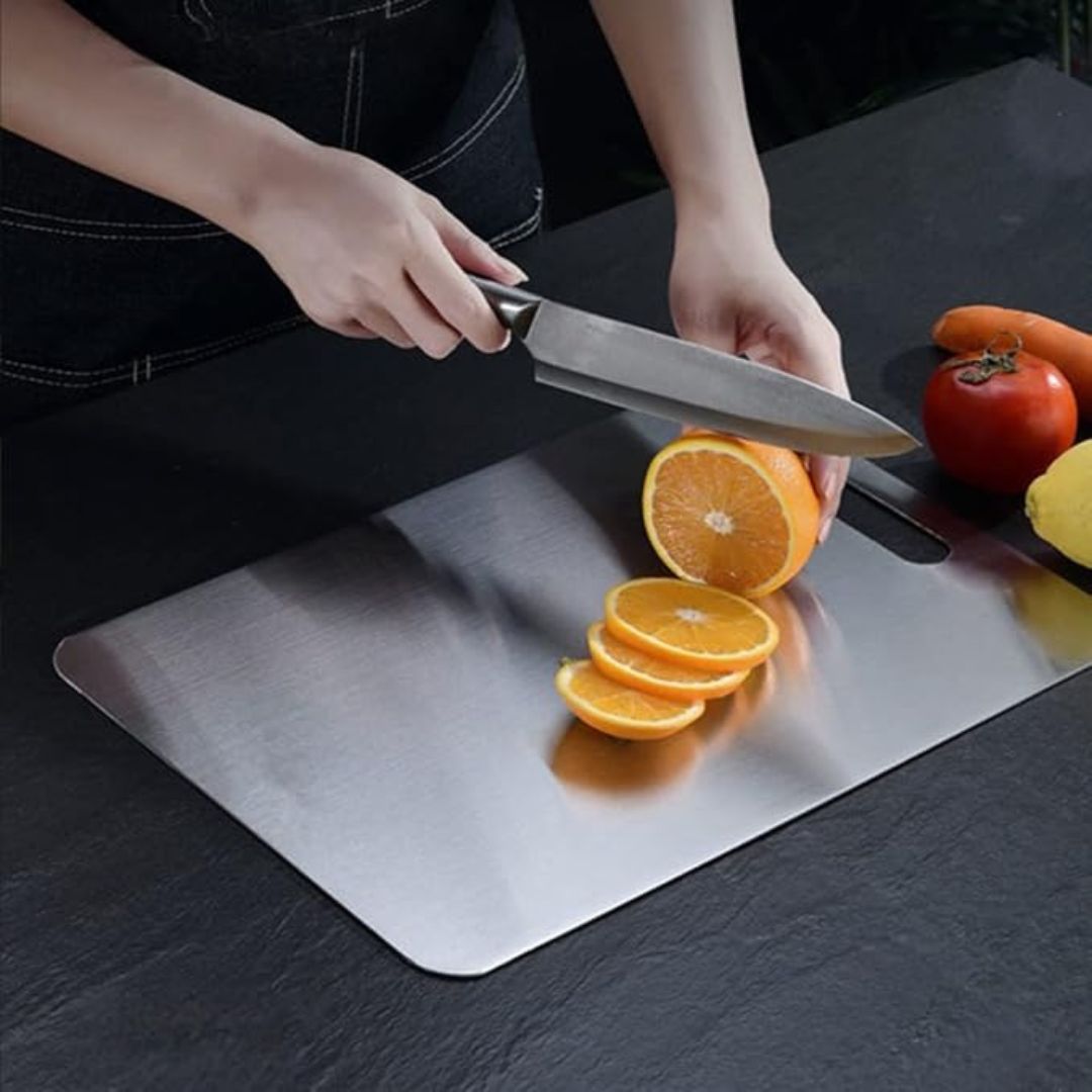 Non Porous Cutting Board with Titanium Coating and Non Slip Base