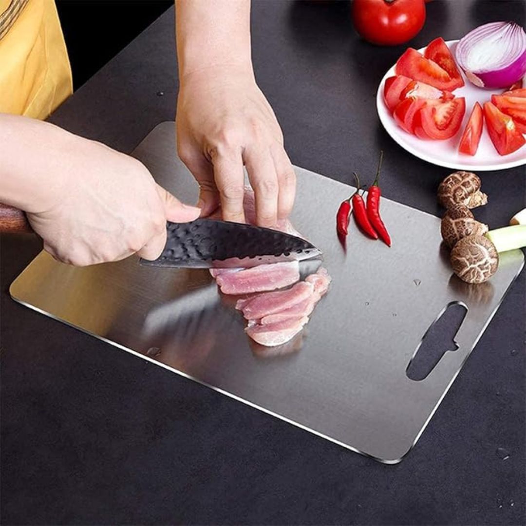 Non Porous Cutting Board with Titanium Coating and Non Slip Base