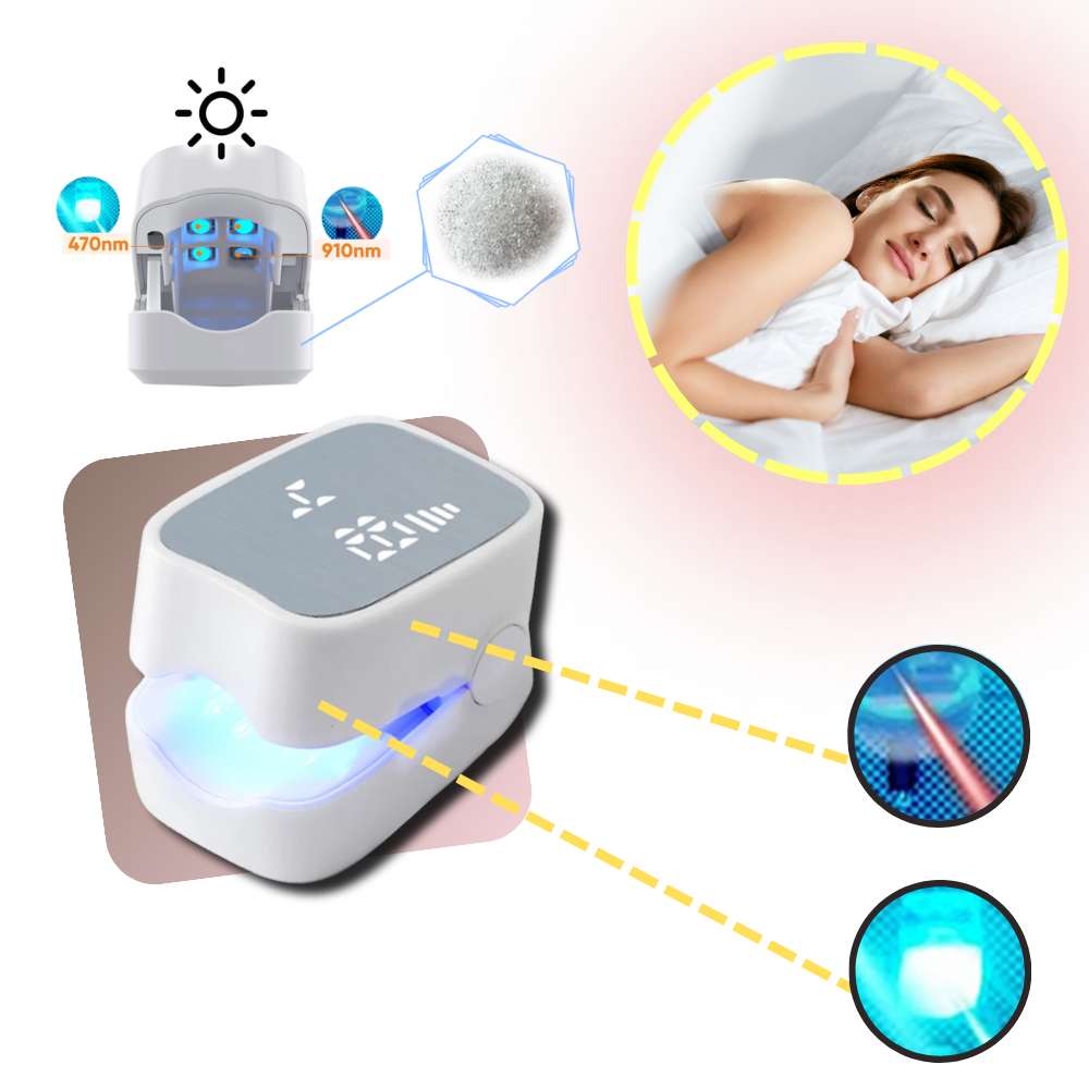 Portable Nail Care Device with Blue Light and Clip On Design