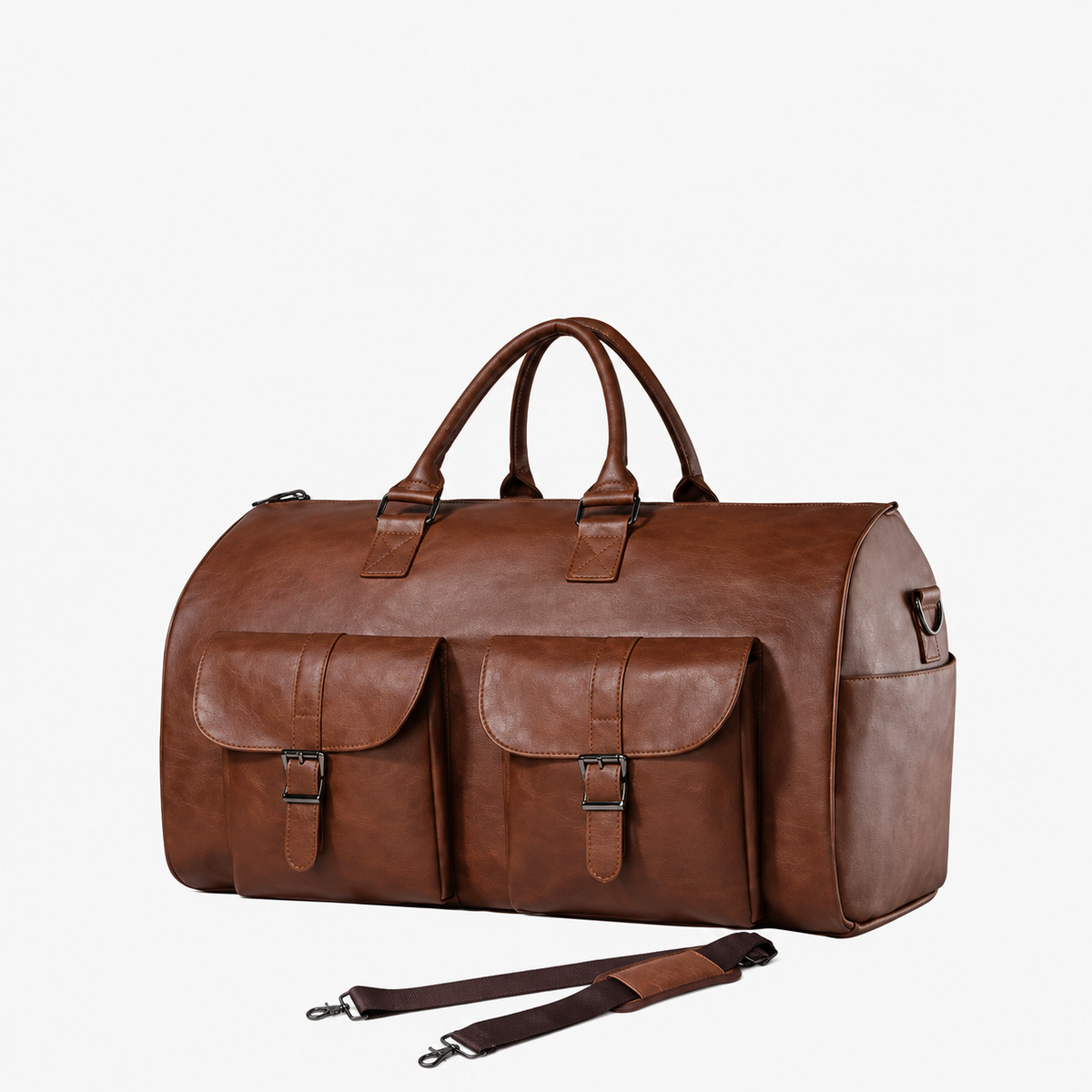 Garment Bag with Telescoping Handle and Shoe Compartment, Three Carry Modes