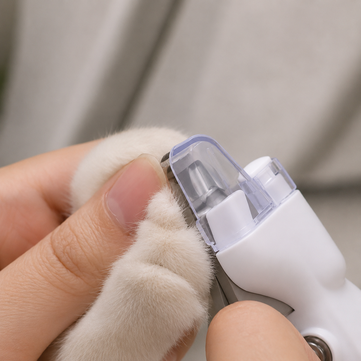 LED Dog Nail Clipper with Safety Guard and Stainless Steel Blade
