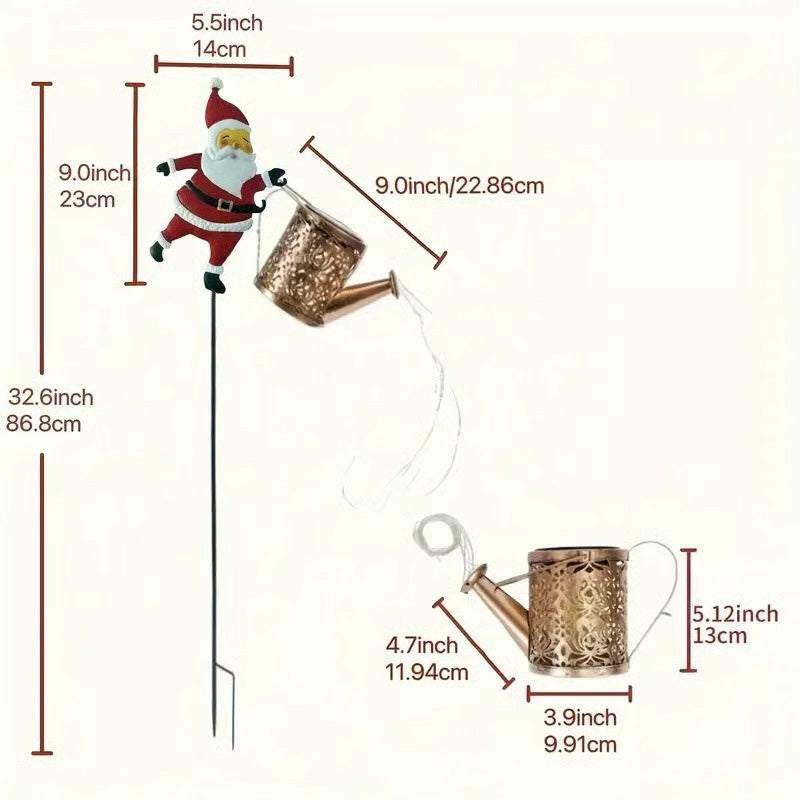 Solar Kettle Garden Light with Cascading Effect and Ground Stake