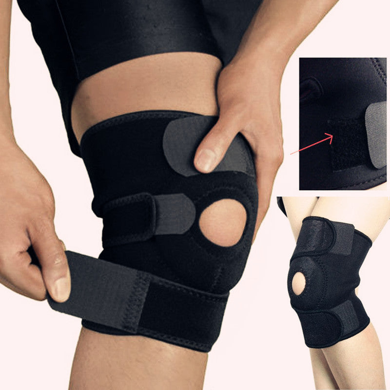 Knee Brace with Three Adjustable Straps and Moisture Wicking, Multi-Sport Support