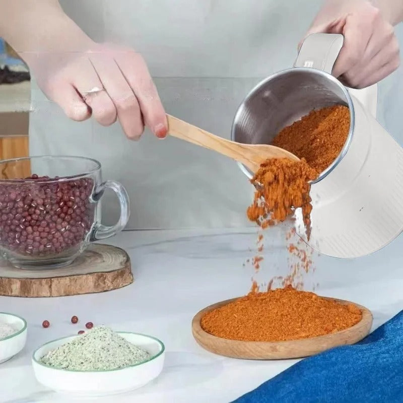 Electric Grain Mill with Adjustable Texture and Removable Chamber