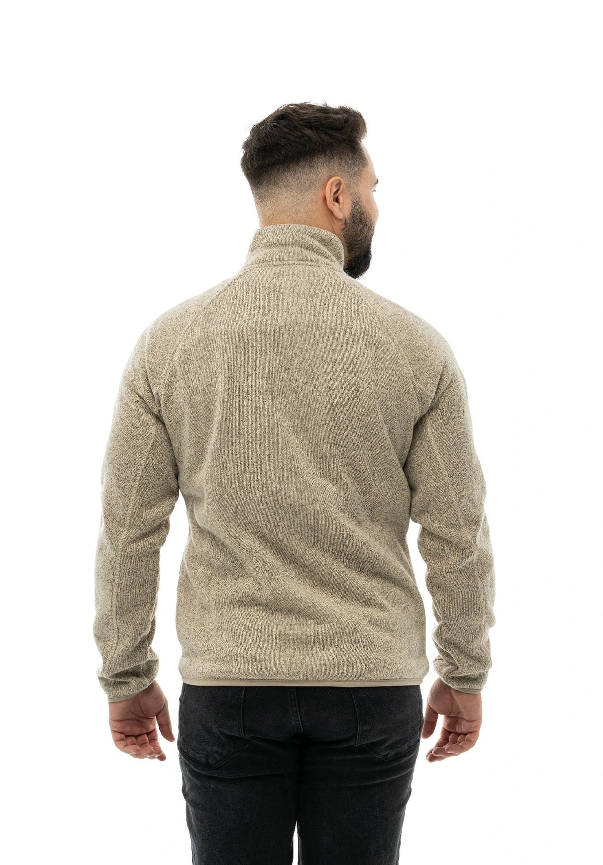 Mens Heated Fleece Jacket with Five Carbon Fiber Zones and Three Heat Levels for Outdoors