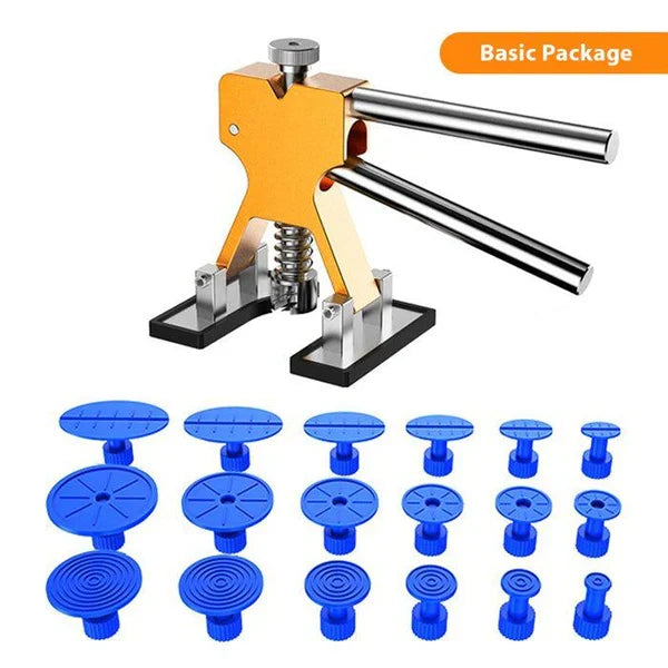 Dent Puller Tool with Stainless Steel Frame and 18 Glue Tabs, Adjustable Design